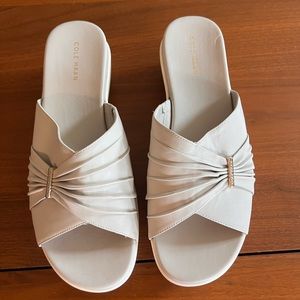 Cole Haan Aubree Grand ruched sandals, slides, gently worn once. Size 10B
